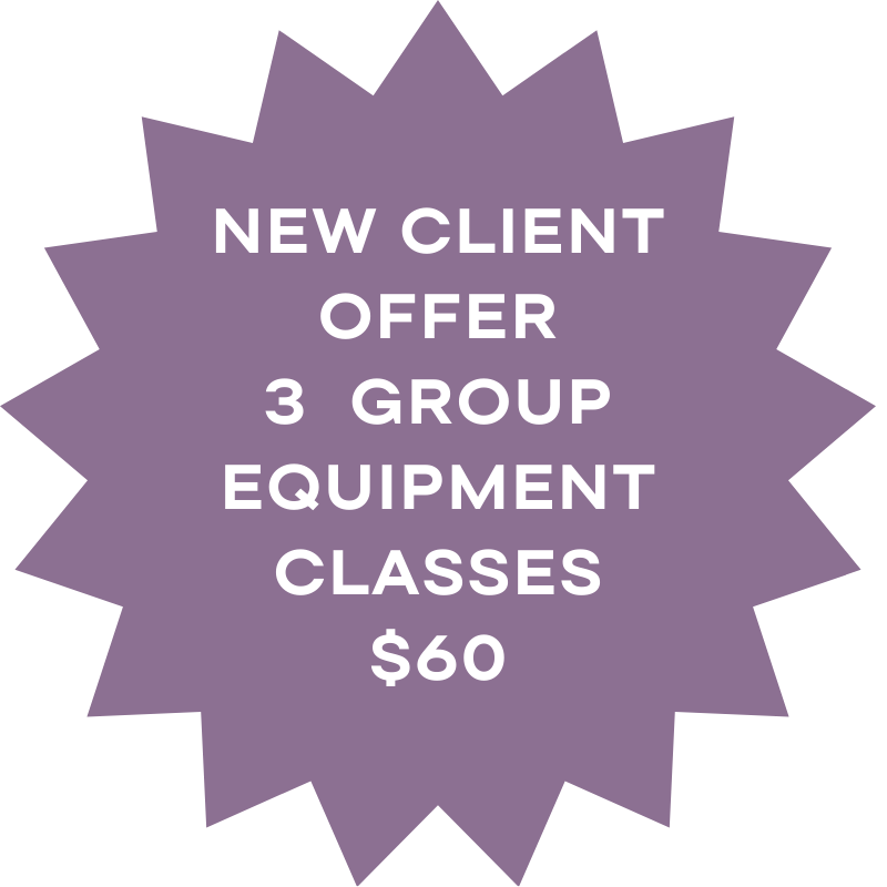 New Client offer: 2 Group Pilates equipment classes for $60