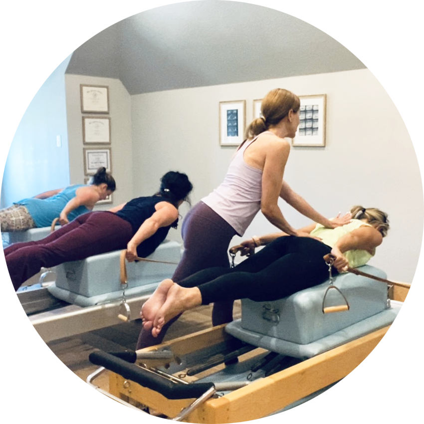 Pilates Reformer class in Aledo TX taught by Lindy Irwin